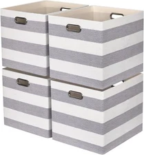 13x15x13 Storage Cube Bins, Foldable Storage Cubes, Fabric Organizer Basket Bin