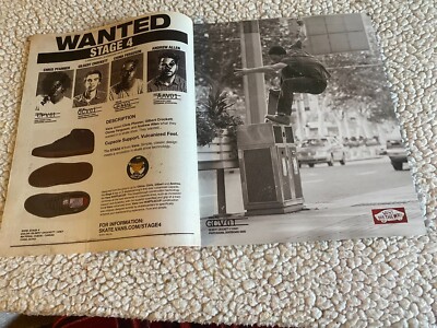 PSK18 SKATEBOARD WERBUNG/BILD 11X16'' VANS OF THE WALL - GILBERT CROCKETT