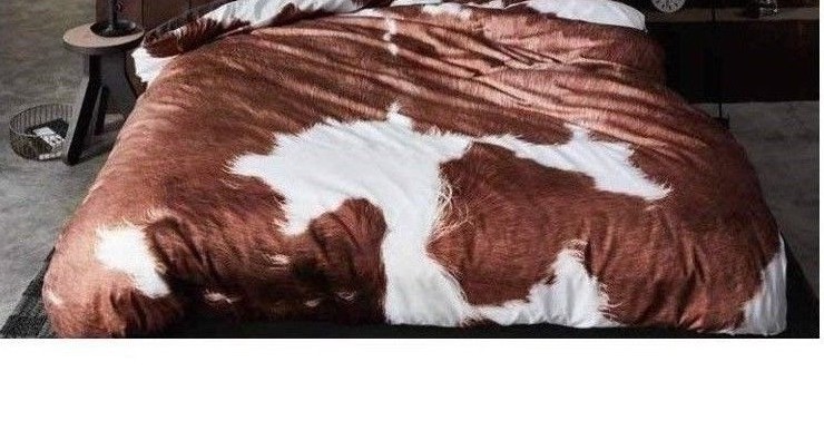 Housse de couette 260x240 cm en coton satin marron par Essenza