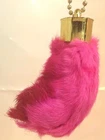 Real Rabbit Foot Lucky Authentic Keychain~PINK~Vraie Patte de Lapin ROSE Chance