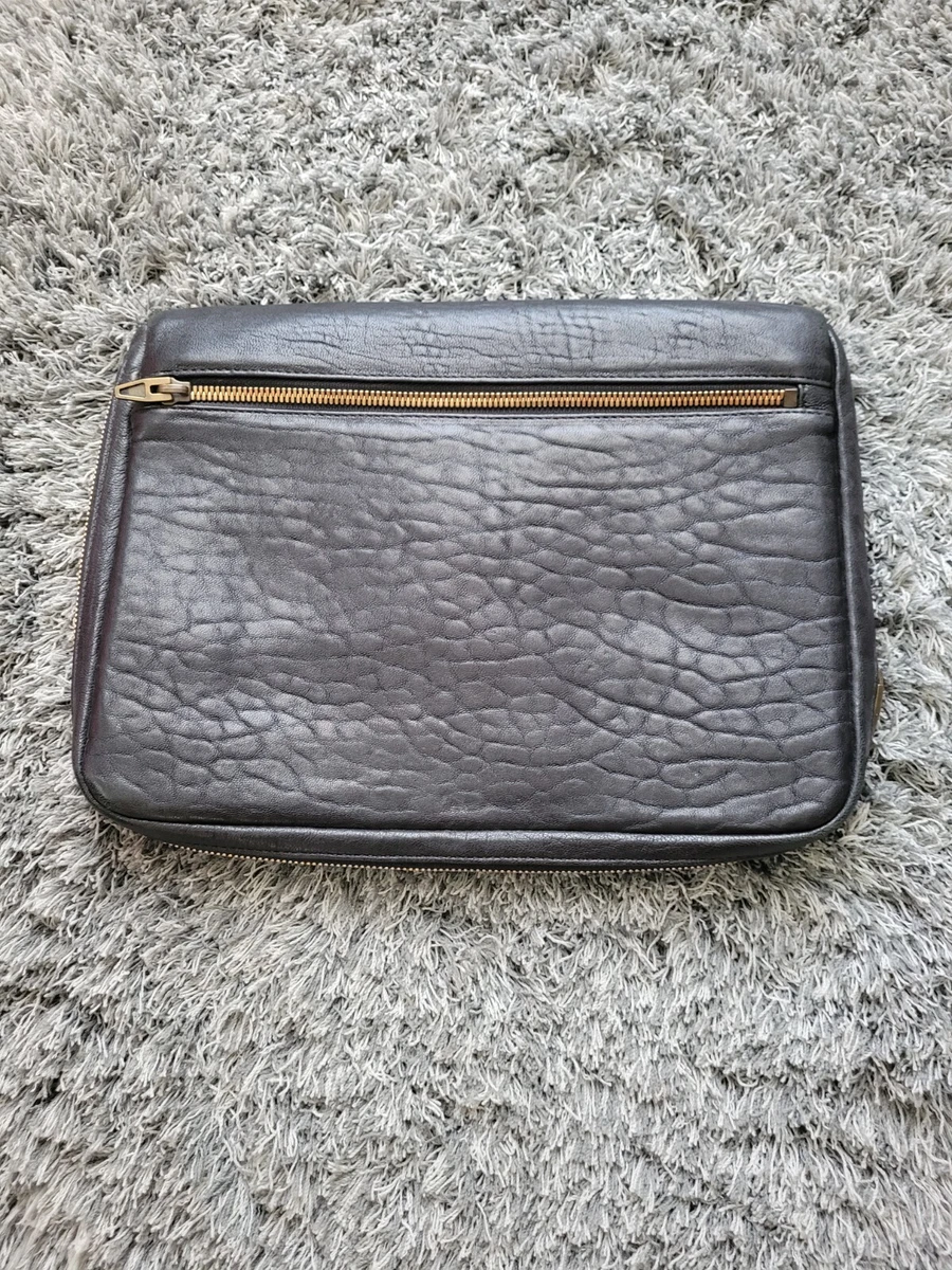 ALEXANDER WANG Dumbo Black Leather Clutch Bag Tablet IPad Holder