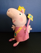 Ty Beanie Baby 6" Peppa Pig PRINCESS Peppa Crown Plush Stuffed Animal Toy
