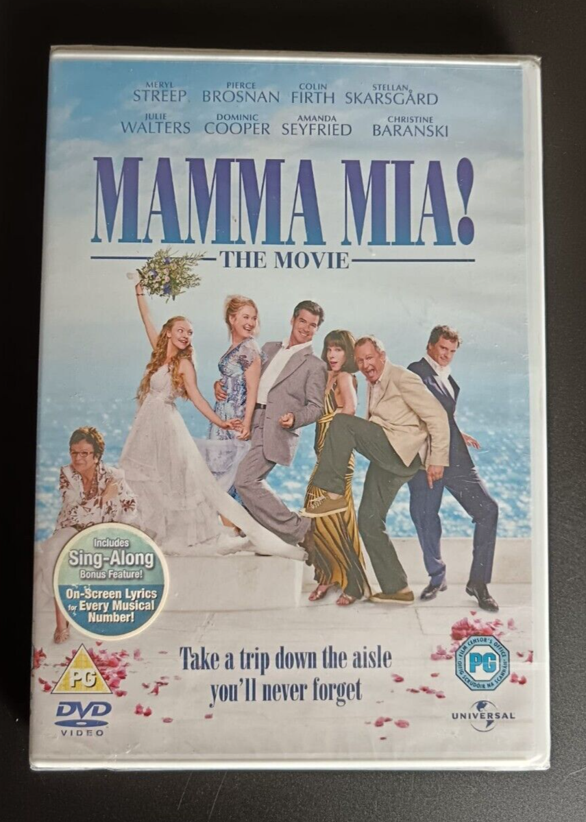 MAMMA MIA! THE MOVIE - INCLUDES SING-ALONG BONUS FEATURE! - DVD NEW SEALED