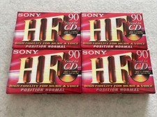 4 Cassettes Audio Sony C-90HFC  IEC I/Type I Neuf