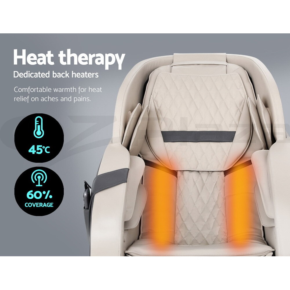 Livemor Massage Chair Electric Recliner SLtrack Shiatsu Leather