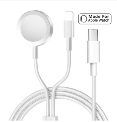 Magnetic Fast Charger Cable USB C Block For Apple Watch 7/6/5/4/3/2/1/SE iPhone