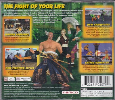 Tekken 3 (Sony PlayStation 1, 1998) Namco *COMPLETE* 722674020794
