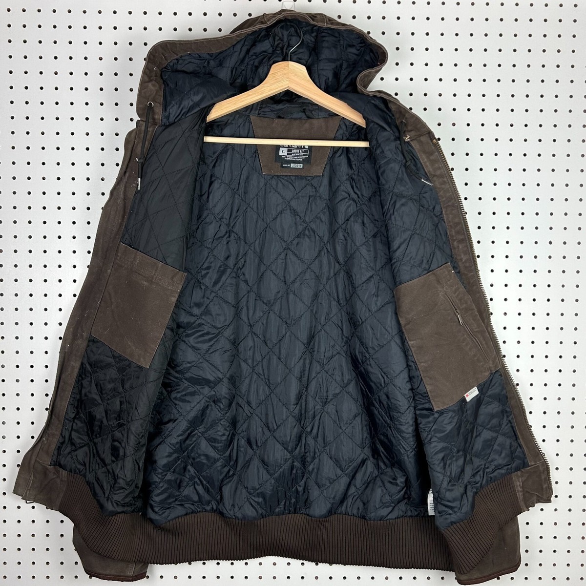 Carhartt Active Jacket Size XL Chocolate Brown J130-M Full