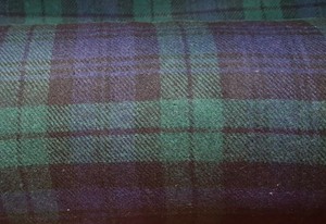 black watch tartan wool fabric