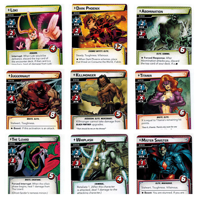 X-MEN系　レーディングカード　シリーズ2種セット（未コンプ） Marvel Champions LCG: Hero Nemesis Set Replacement Game Modular
