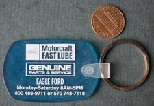 Sidney Montana Eagle Ford Motor Cars Motorcraft Fast Lube keychain Vintage ++