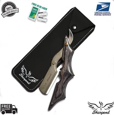 ROSE WOOD BARBER STRAIGHT CUT THROAT SALON SHAVING RAZOR SHAVETTE RASOI RASOIRS