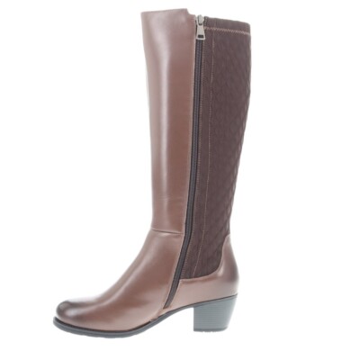 PROPET WFX105L TALISE BROWN LEATHER WIDE CALF BOOT 14 INCH SHAFT 8 WIDE