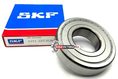 SKF 6311 ZZ C3/GJN DEEP GROOVE BALL BEARING, METAL SHIELDED