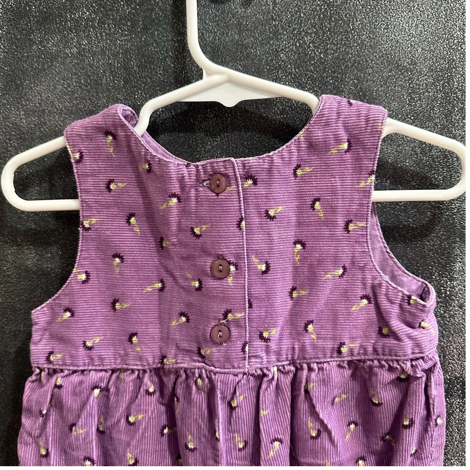 Conjunto de pana floral púrpura púrpura Cherokee vintage, en muy buen estado, talla 12 meses (12-24A) Foto 3 de 4