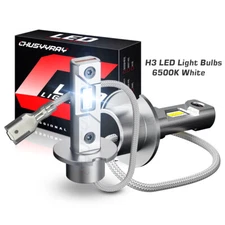 2X H3 100W LED Fog Driving Light Bulbs Conversion Kit Super Bright 6000K White