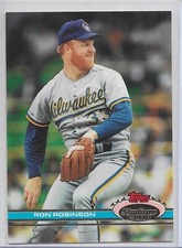 1991 Stadium Club Baseball Ron Robinson Card # 296 Rare Variation F Copyright