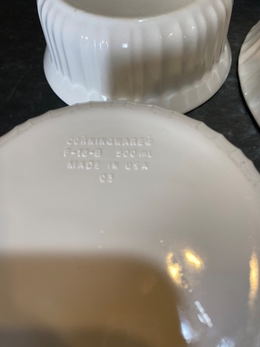 Lotto misto di piatti rotondi Corningware con coperchi LOOK bianco francese 500 ml - Foto 5 di 12