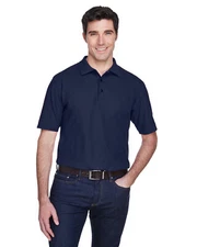 UltraClub 8540 Men's Short Sleeve Relaxed Fit Whisper Pique Polo Shirt