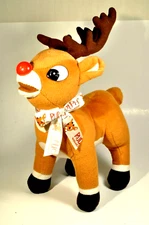 Vtg Rudolph Red Nose Reindeer 11" Stuffed Animal Island of Misfit Toys Stuffins