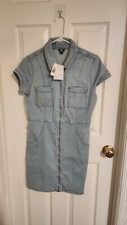Guess Denim Dress Zip Up