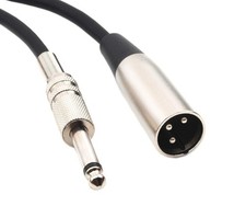 Unbalanced XLR Male to 1/4" Inch TS Mono Male Plug Audio Connector, 6.35mm to...