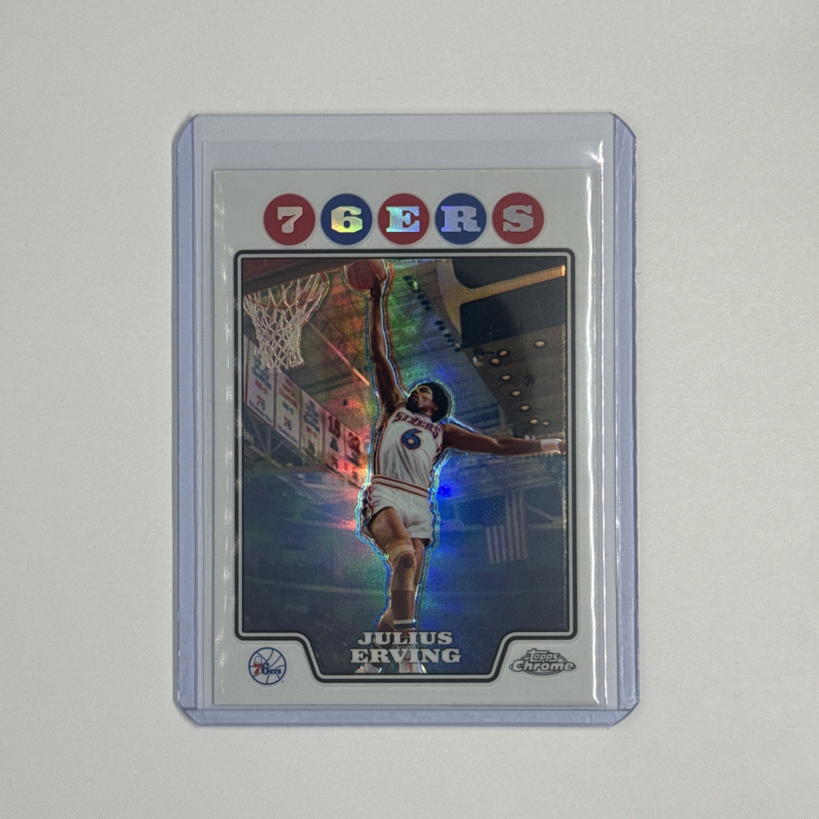 2008-09 Topps Chrome Refractor #180 Julius Erving 76ers