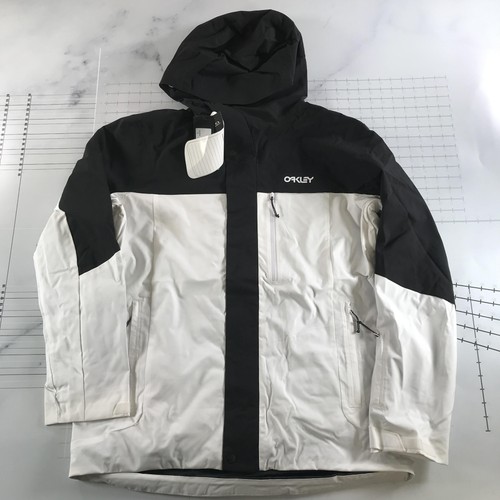 Oakley Jacket Mens Large White Black TNP BZI Shell Parka FN Dry 10K FOA404736X