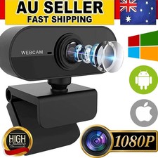 Webcam with Microphone Full HD 1080P Laptop Desktop MAC Camera USB Windows IOS