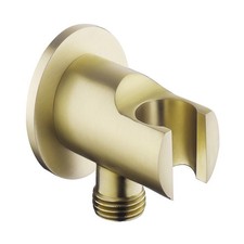 Brushed Gold Brass Modern Handheld Shower Accessories Wall Holder Square/Round↲