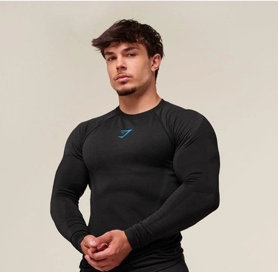 Gymshark Onyx 5.0 V5 Long Sleeve Black Onyx Grey - Multiple Sizes