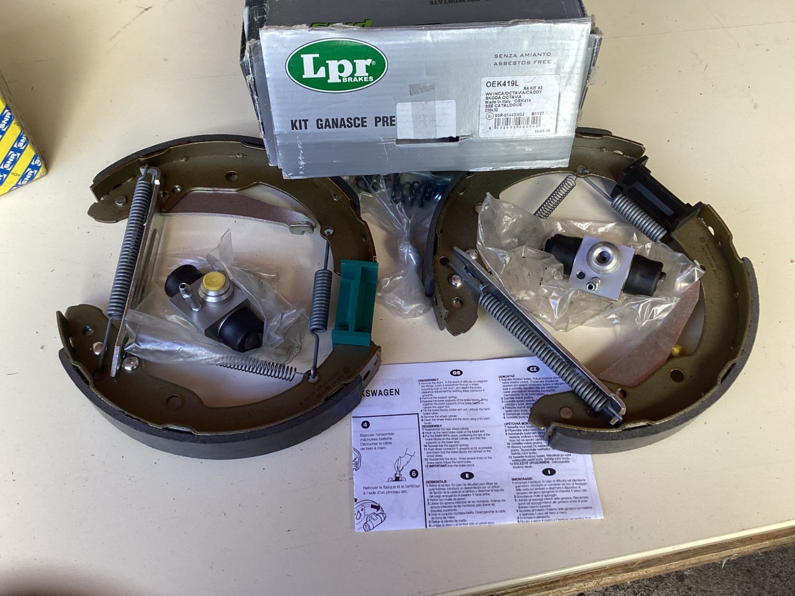 Kit de freins arrière prémontés LPR OEK419 tambour Volkswagen Polo Octavia