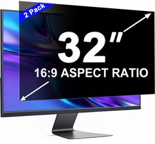  2 Pack 32 Inch Computer Privacy Screen for 16:9 Aspect Ratio Widescreen Mon...