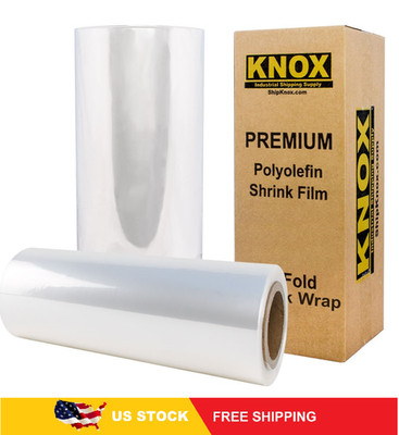 Knox Brand 16'' 75 Gauge Polyolefin Shrink Film Heat Wrap POF Centerfold 525' ft