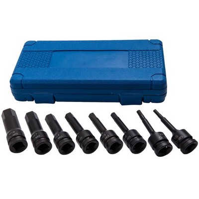 8 Stück Sechskantschlüssel Set 1/2'' Drive Impact H5 H6 H8 H10 H12 H17  Sockel