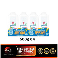 500gx4 Johnson's Baby Powder Regular Scent Natural Silky Soft Skin DHL EXPRESS
