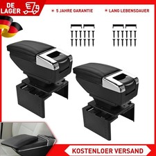 Universal Auto Armlehne Mittelarmlehne Schwarz Kunstleder mit Staufach KFZ PKW