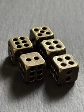 5 Würfel aus massivem Messing | Dekowürfel ...
