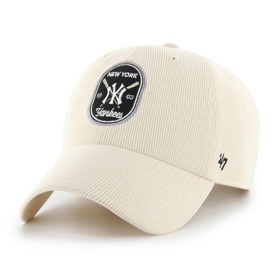 '47 Brand Cap MLB New York Yankees Crosspatch Cord '47 CLEAN UP Natural Basecap