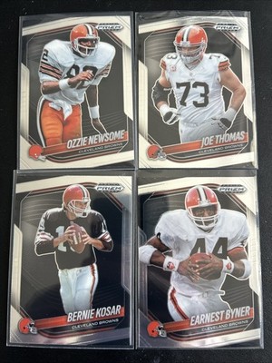 2025 Panini Prizm Black Browns Legends Base-Lot: Newsome, Thomas, Kosar, Byner