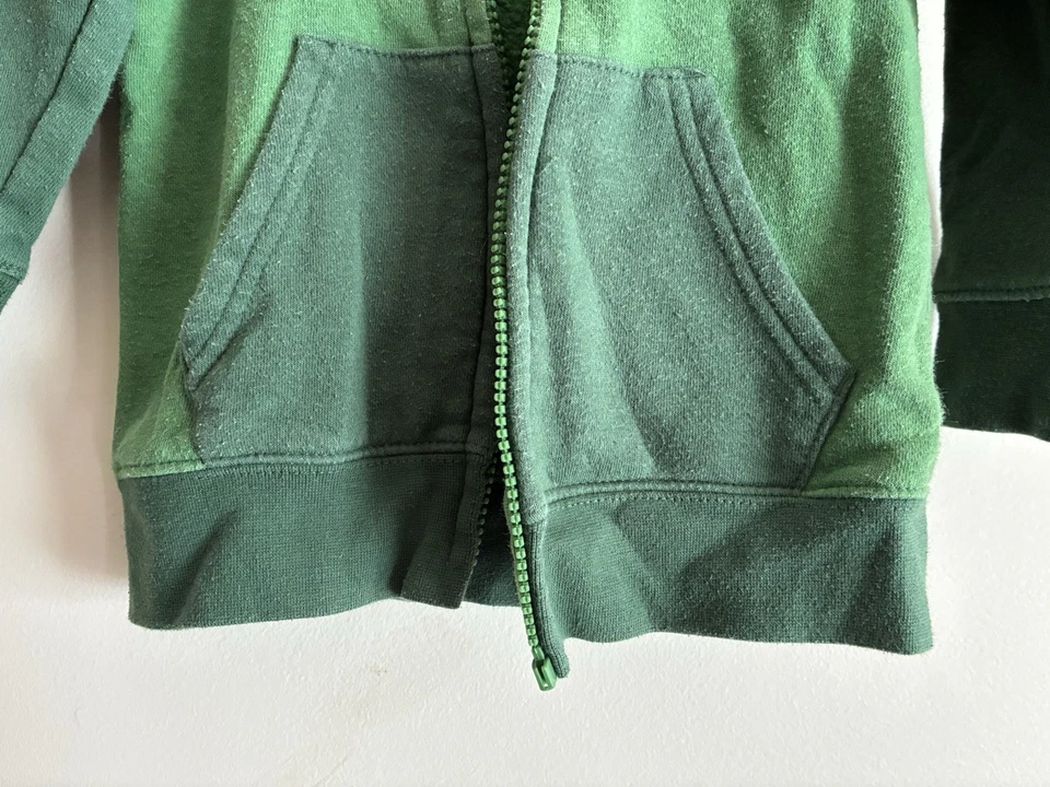 John Deere Niño Pequeño Niño Tractor Gráfico Acogedor Cremallera Completa Manga Larga Sudadera con Capucha Verde 4T Foto 4 de 4