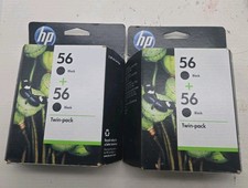 Lot Of 2 Genuine HP 56 Black Ink Cartridges Twin Pack C9319FN 198