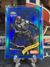 2025 Topps Chrome Marvel Blue Refractor 192/299 Nick Fury #193