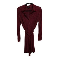 Kenedik Shirt Dress Size Medium Dark Red Travel Office Holiday Party NEW
