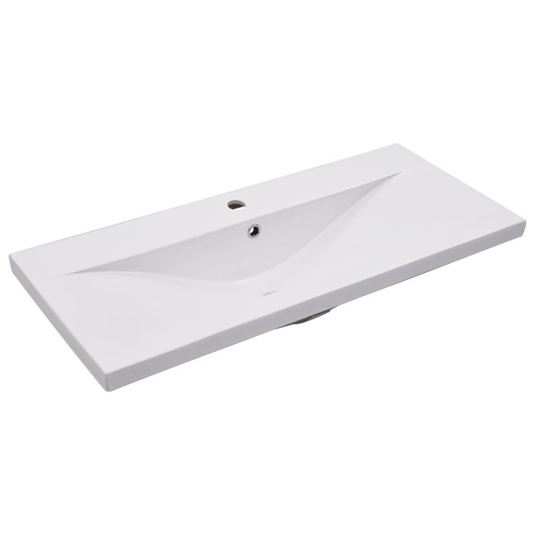 Waschbecken Badezimmer Einbauwaschbecken Handwaschbecken 91X39,5X18,5 Cm Keramik-image