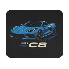 2021 Corvette C8 Stingray Rapid Blue Mid Engine Chevy Supercar Gaming Mouse Pad