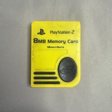 Sony Playstation 2 PS2 Memory Card Official OEM MagicGate 8MB Yellow Tested 