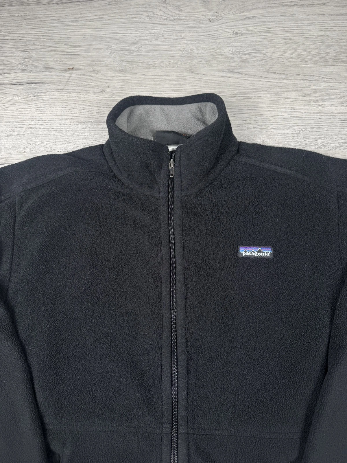 Vintage Patagonia Synchilla Fleece Jacket Men's Medium Black Comfort Full Zip - product detail image 1