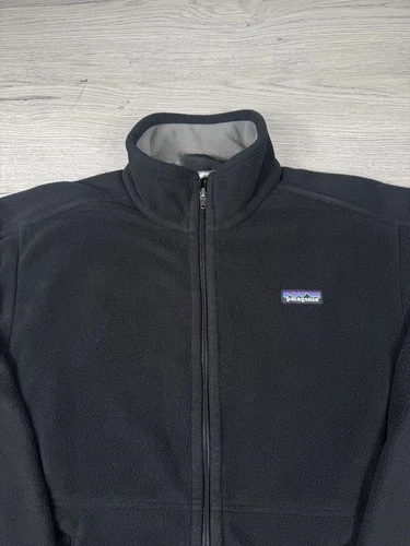 Vintage Patagonia Synchilla Fleece Jacket Men's Medium Black Comfort Full Zip video thumbnail