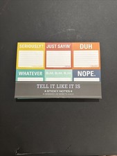 Sticky Notes Tell It Like It Is Seriously? Just Saying’ Duh Knock Knock Inc 